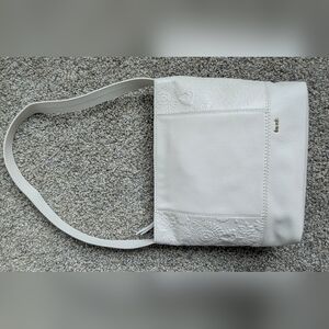The Sak White Embroidered Shoulder Bag